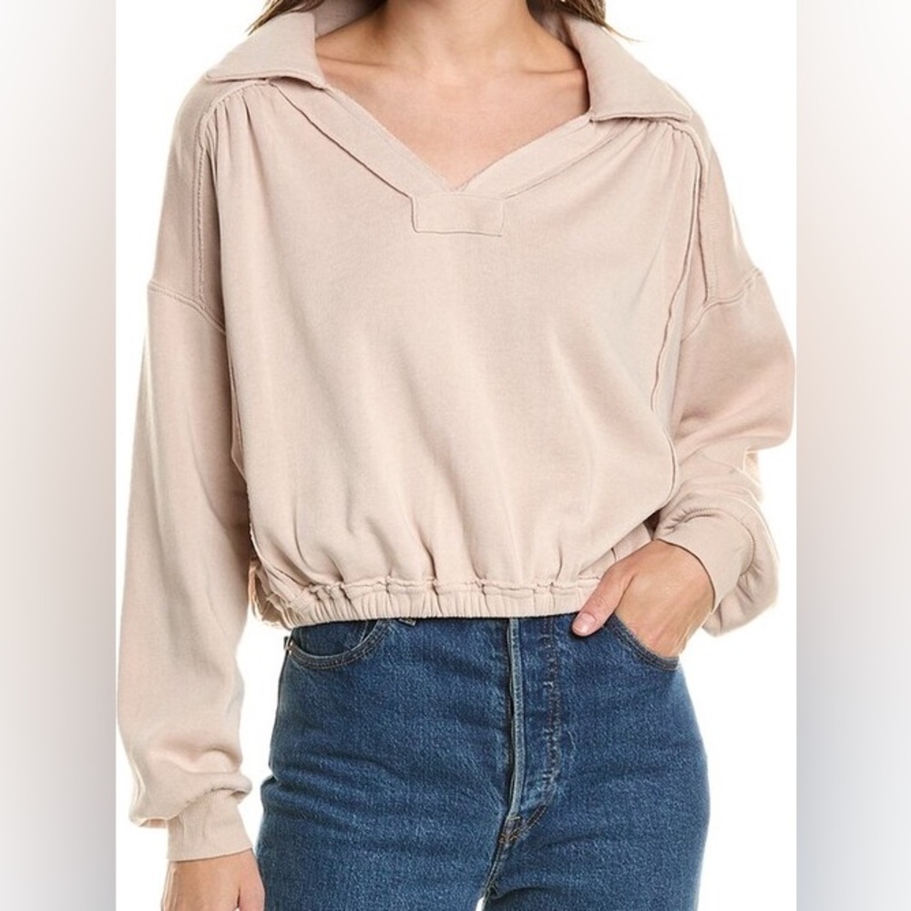 Vintage Havana Pink Polo V-Neck Sweater
